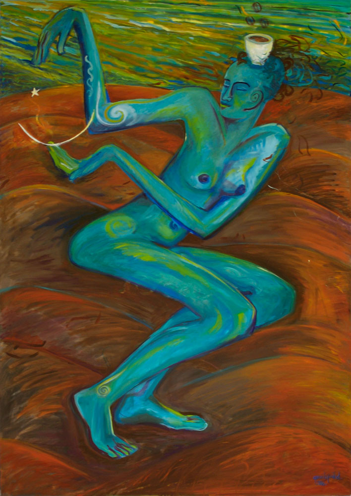 Tvöfaldur espresso nótt-olía á striga 200x140 l-2003 Tvöfaldur espresso nótt-olía á striga 200x140 l-2003